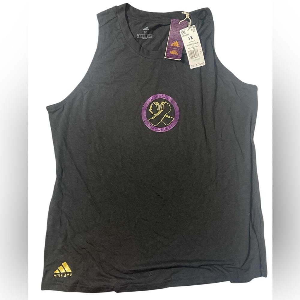adidas Marvel Black Panther Graphic Tank Top - Women’s 1X - Black - NWT